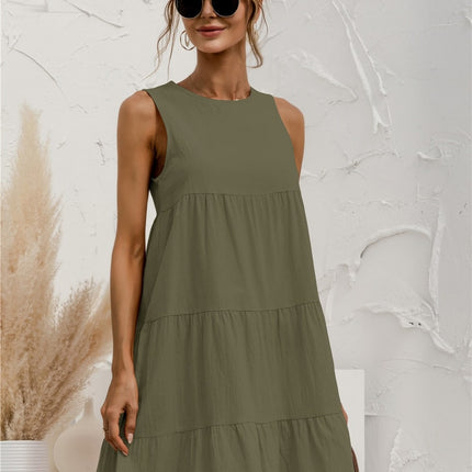 Women's Summer Sleeveless O-Neck Dress - Wnkrs