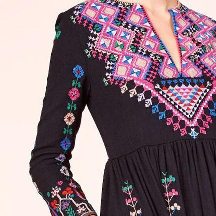 Women's Embroidered Maxi Dress - Wnkrs