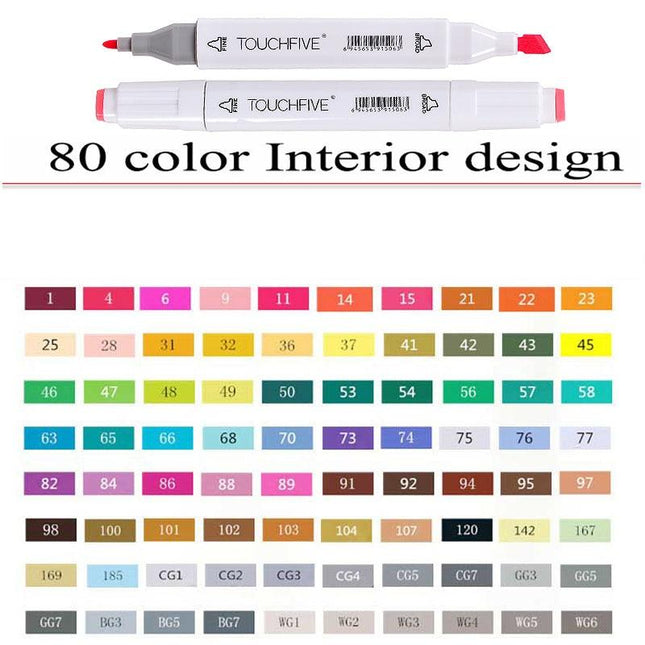 60 or 80 Colors Permanent Markers Set - wnkrs