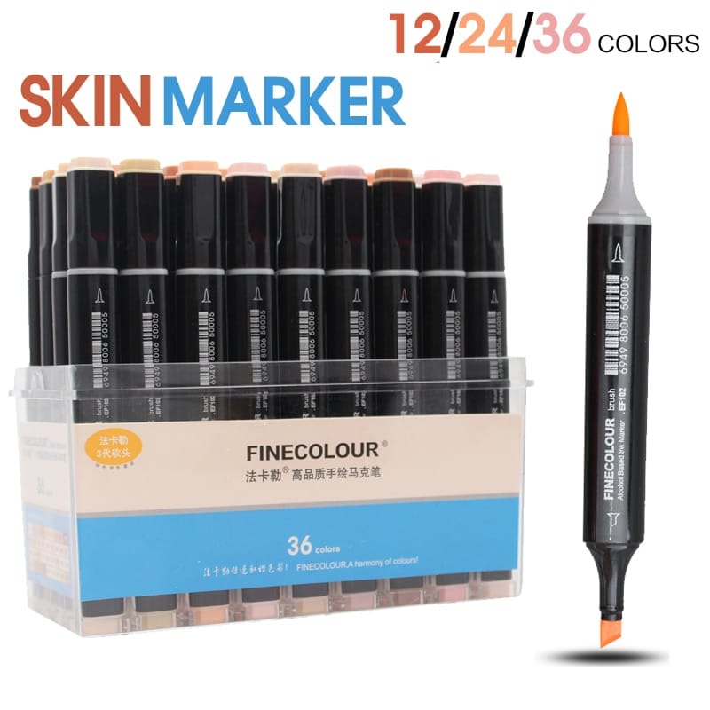 Dual Head Skin Color Alcohol Based Sketch Marker