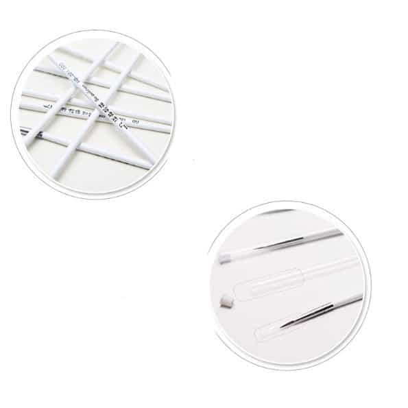 Set of 3 White Art Paint Brushes - wnkrs