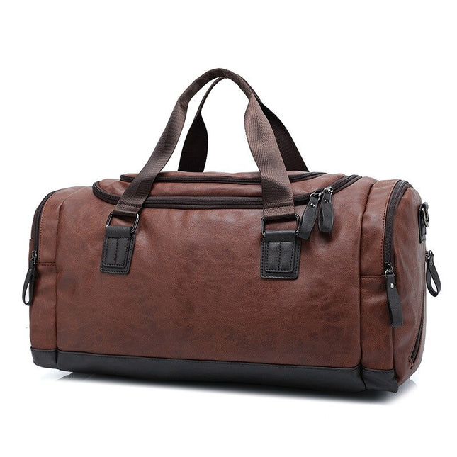 Casual Leather Travel Duffel Bag - Wnkrs
