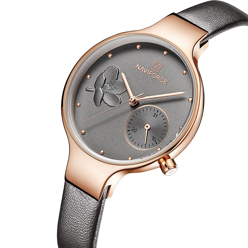 Women's Elegant Leather Quartz Watch