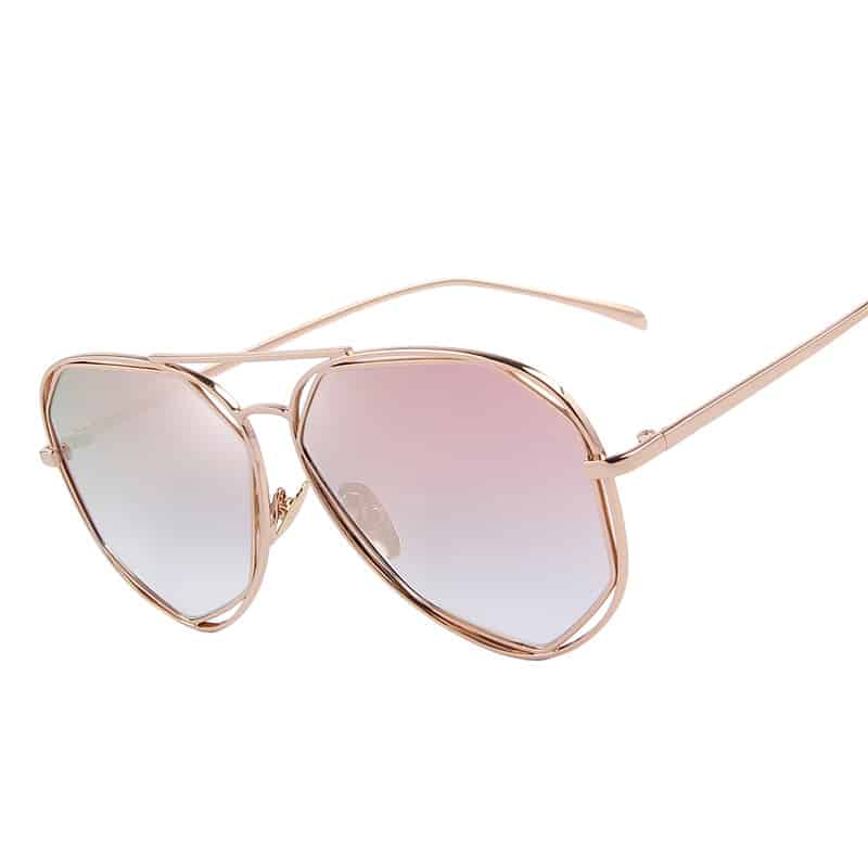 Geometric Aviator Sunglasses