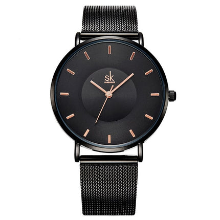 Ultra Thin Wristwatches for Women with Metal Mesh Strap - wnkrs