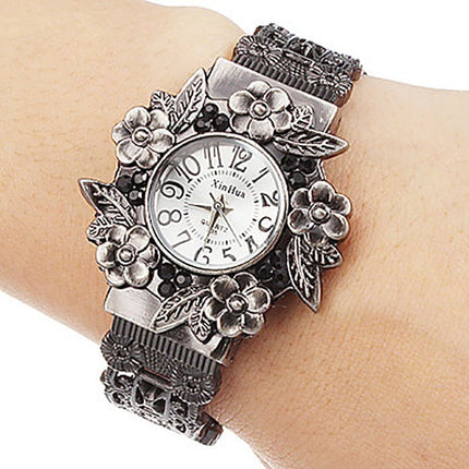 Women's Carved Steel Bracelet Watch - wnkrs