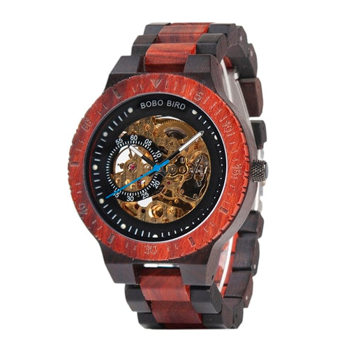 Men's Water-Resistant Wooden Mechanical Watch - wnkrs