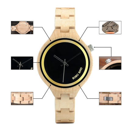 Women's Minimalist Wooden Watch - wnkrs