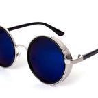 Silver Frame and Blue Lenses