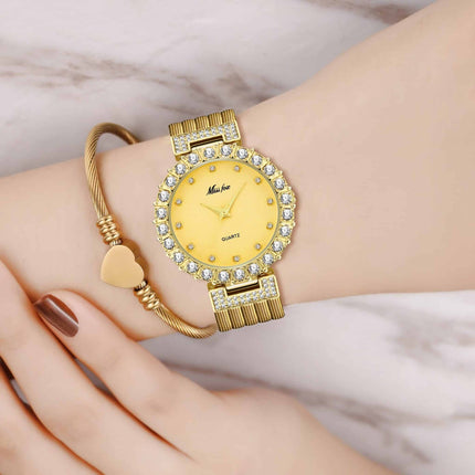 Waterproof Women's Watch with Diamonds - wnkrs