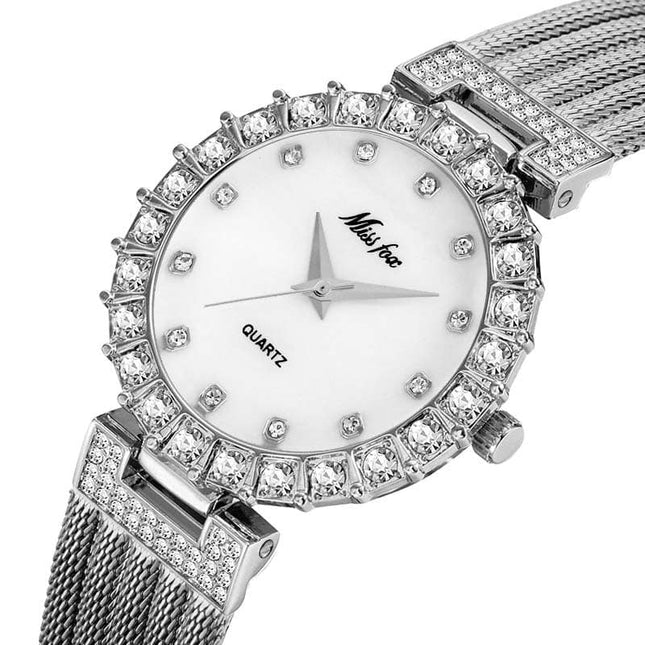 Waterproof Women's Watch with Diamonds - wnkrs