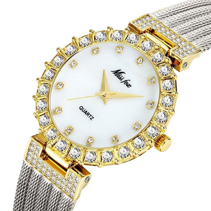 Waterproof Women's Watch with Diamonds - wnkrs