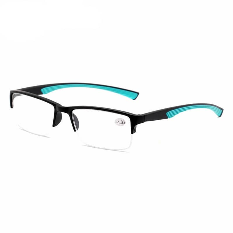 Unisex Half-Frame Rectangle Eyeglasses