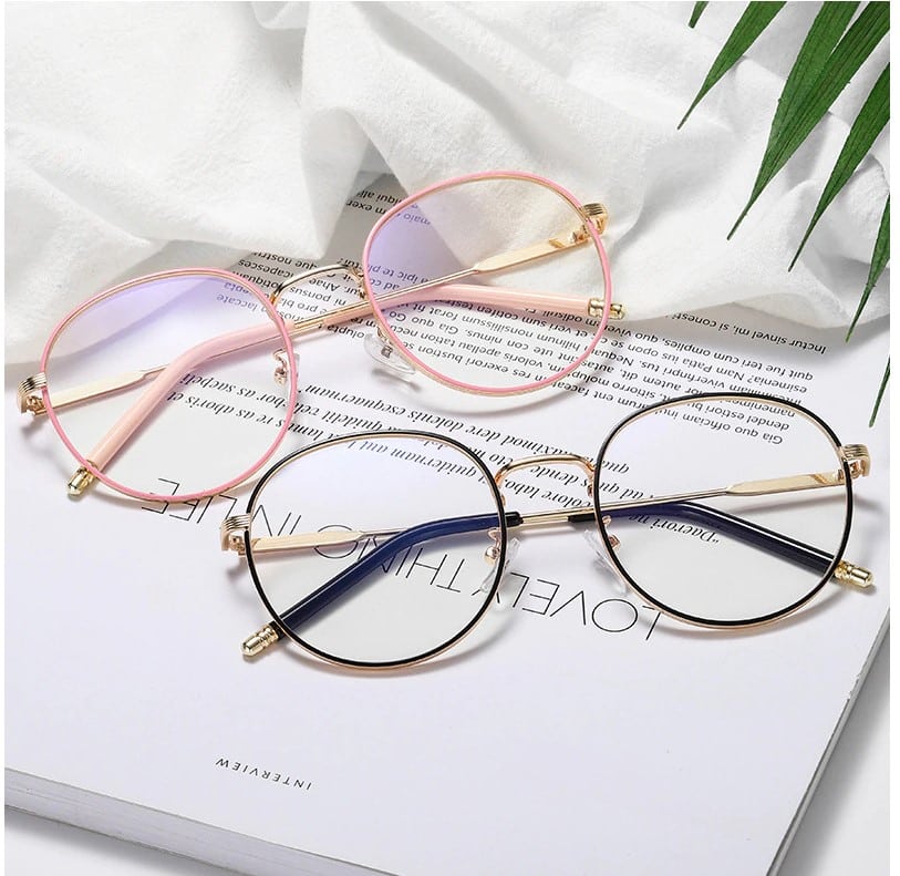 Men's Round Retro Style Anti-Blue Light Glasses