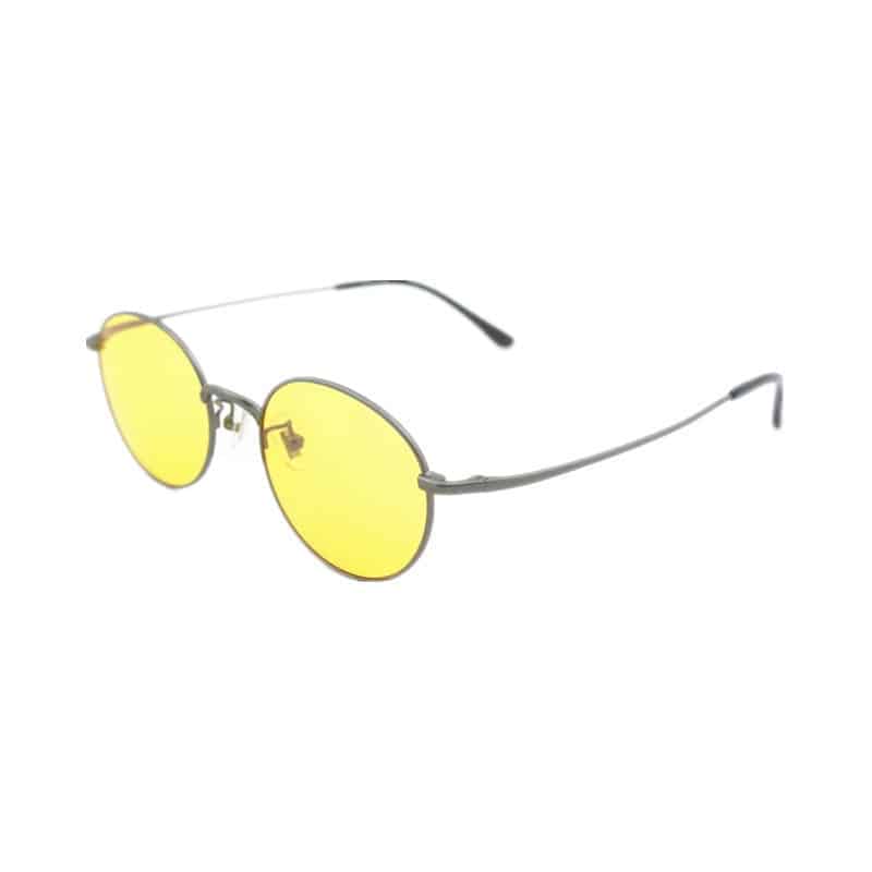 Unisex Round Yellow-Tint Glasses