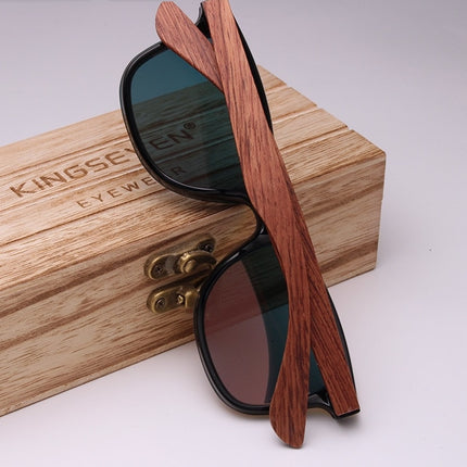 Men's Wooden Frame Rimless Polarized Sunglasses - wnkrs