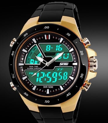 Waterproof Sports Wristwatches with Dual Display - wnkrs