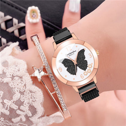 Women's Butterfly Style Magnetic Strap Quartz Watch - wnkrs