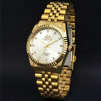 Women's Golden Steel Quartz Watch - wnkrs