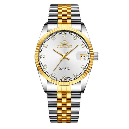 Women's Golden Steel Quartz Watch - wnkrs