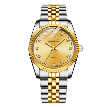 Women's Golden Steel Quartz Watch - wnkrs