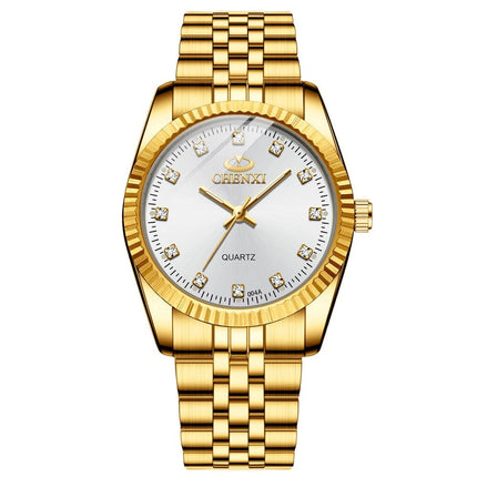 Women's Golden Steel Quartz Watch - wnkrs