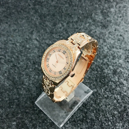 Women's Wristwatches with Roman Numerals and Rhinestone Decor - wnkrs