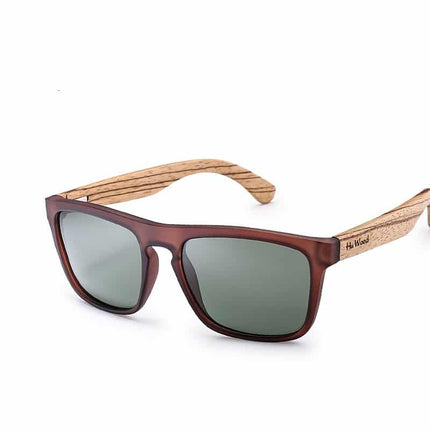 Elegant Rectangle-Shaped Bamboo Wood Men's Sunglasses - wnkrs