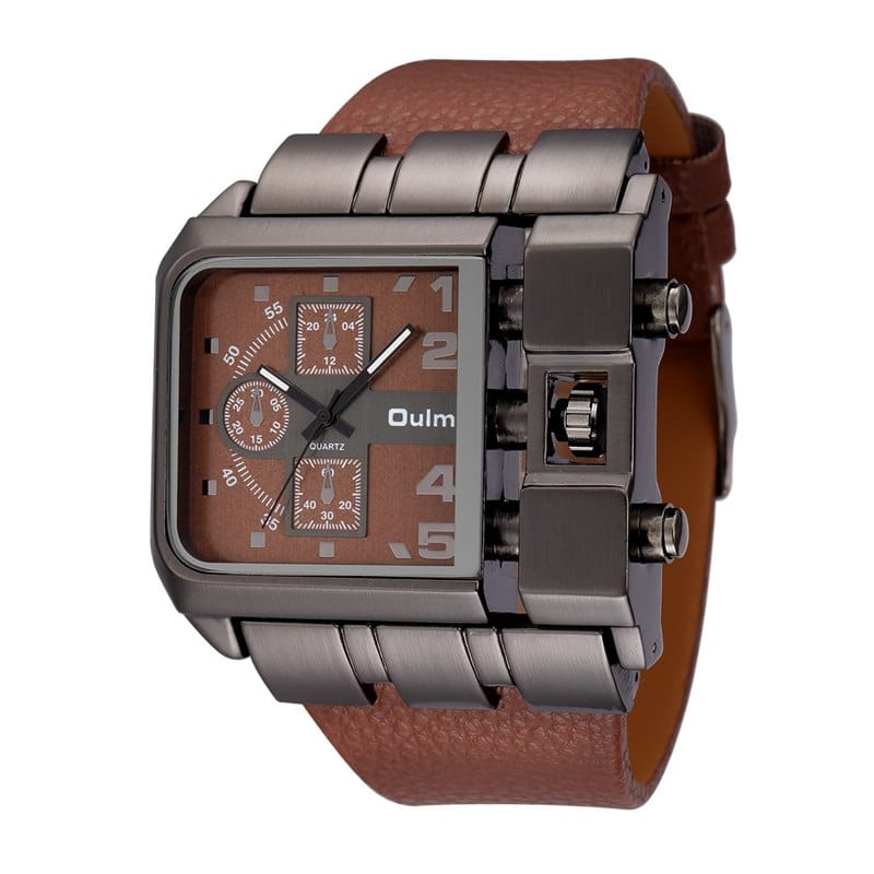 Square Shape Dial Casual Style Men's Watches