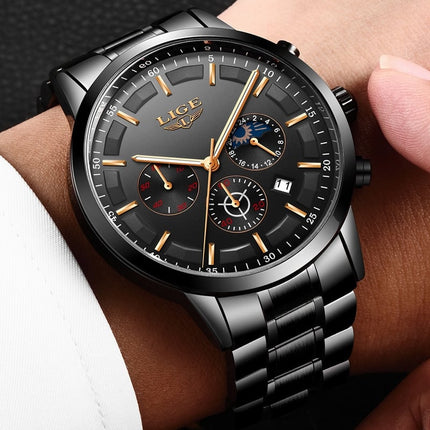 Business Styled Quartz Watches for Men with Stainless Steel Strap - wnkrs