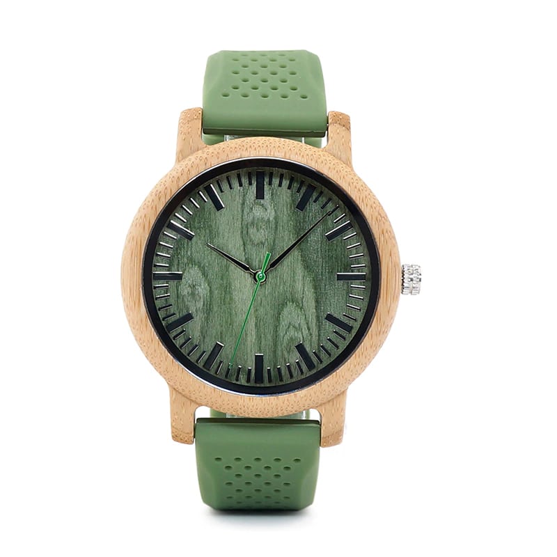 Women's Green Silicone Watch