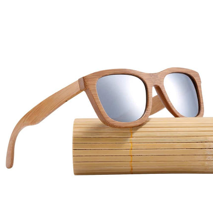 Men's Retro Square Shaped Bamboo Sunglasses - wnkrs