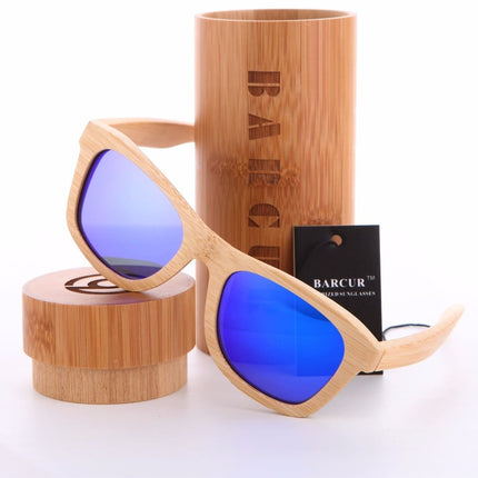 Men's Retro Square Shaped Bamboo Sunglasses - wnkrs