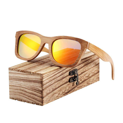 Men's Retro Square Shaped Bamboo Sunglasses - wnkrs