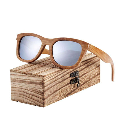 Men's Retro Square Shaped Bamboo Sunglasses - wnkrs
