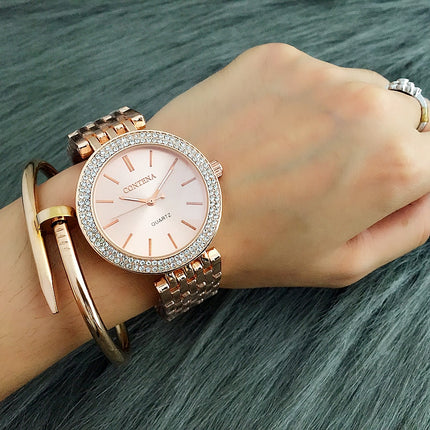 Women's Wristwatches with Rhinestone Decor - wnkrs