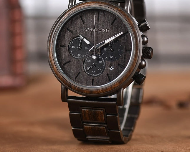 Men's Luxury Style Wooden Chronograph Watch - wnkrs