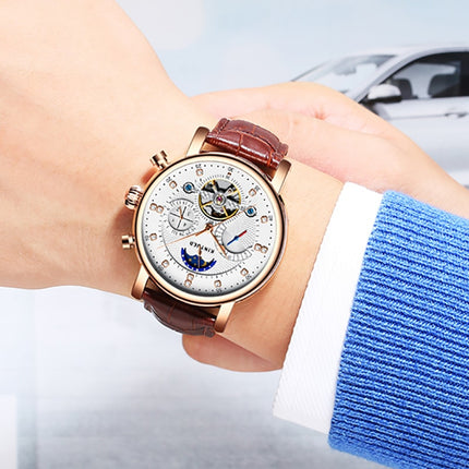 Moon Phase Mechanical Automatic Skeleton Watches for Men - wnkrs