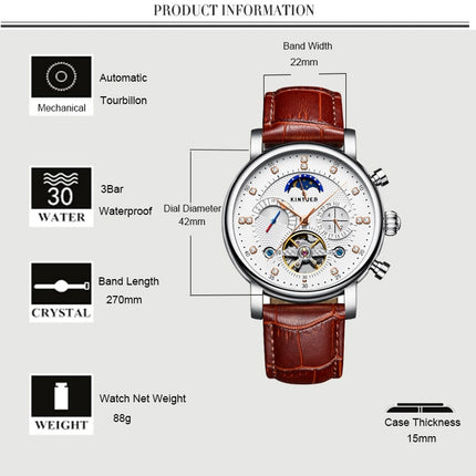Moon Phase Mechanical Automatic Skeleton Watches for Men - wnkrs