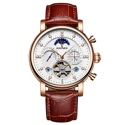 Moon Phase Mechanical Automatic Skeleton Watches for Men - wnkrs