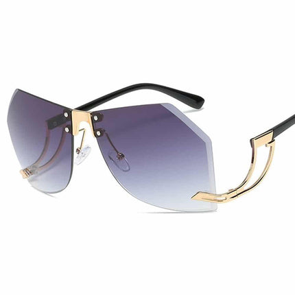 Women's Irregular Legs Rimless Sunglasses - wnkrs