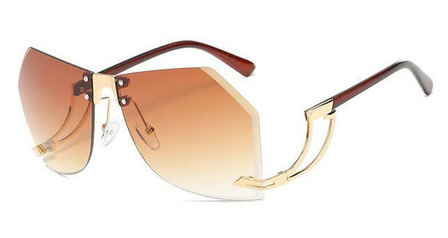 Women's Irregular Legs Rimless Sunglasses - wnkrs