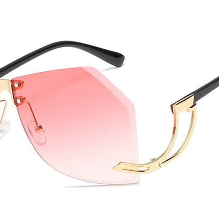 Women's Irregular Legs Rimless Sunglasses - wnkrs
