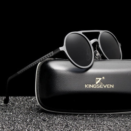 Men's Retro Round Polarized Sunglasses - wnkrs