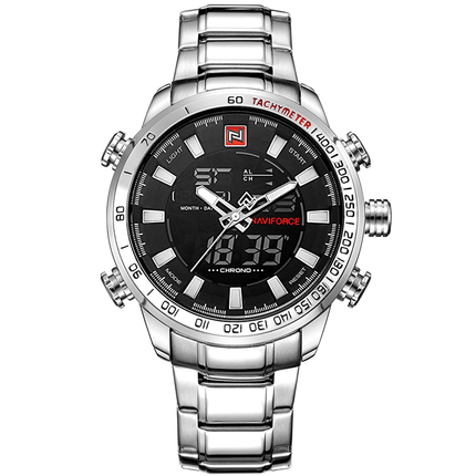 Men's Dual Display Design Stainless Steel Watch - wnkrs