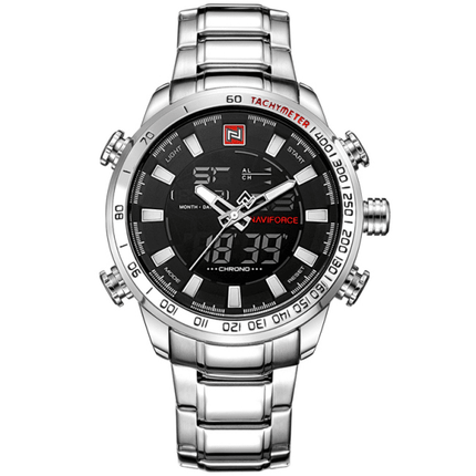 Men's Dual Display Design Stainless Steel Watch - wnkrs