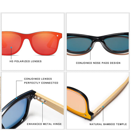 Men's Bamboo Frame Polarized Sunglasses - wnkrs
