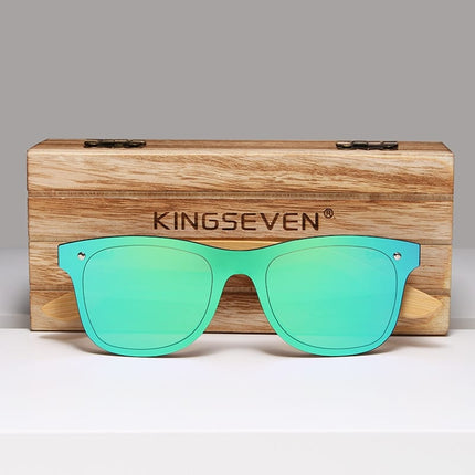 Men's Bamboo Frame Polarized Sunglasses - wnkrs