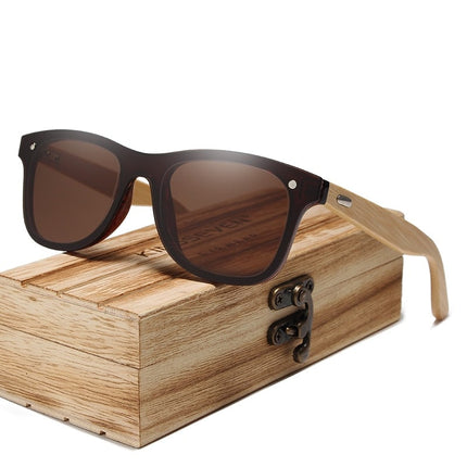 Men's Bamboo Frame Polarized Sunglasses - wnkrs