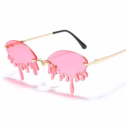 Multicolored Rimless Sunglasses for Women - wnkrs